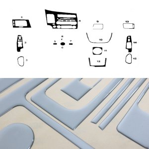 Honda Civic Dashboard Kit - Omac - 15 Pcs. (Alu.) - '06-'11